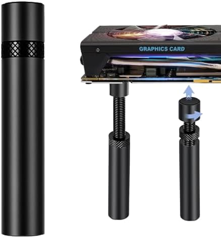 MHDUYEG Vertical Graphics Card Holder Height Adjustable Graphics Card Holder Aluminum Alloy Graphics Card Holder with Magnet Black 74mm-120mm