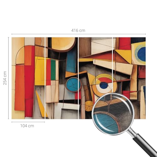 Impression de haute qualité pour ce revêtement mural géométrique - 5