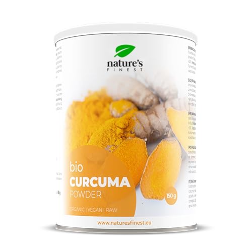 Nature's Finest by Nutrisslim BIO Curcuma Powder – Certified Organic Turmeric Root (Curcumin 3%+), Pure Turmeric Spice from India, 100% Natural, 150g, No Additives, Vegan