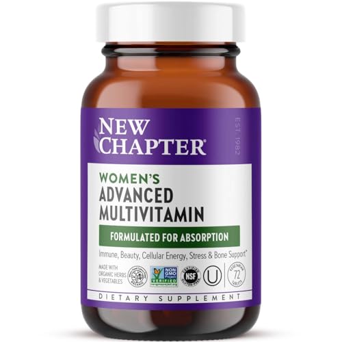 New Chapter Women's Multivitamin Advanced Formula for Stress, Bone, Immune, Beauty & Energy Support, Higher Levels of Wh - Detailed View
