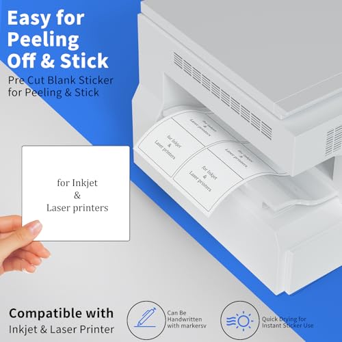 Image of 1 inch x2-5 /8 Shipping Address Labels, Blank Mailing Labels, 30-UP White Self-Adhesive Name Tag Stickers for Inkjet and Laser Printer [50 Sheet 1500 Labels]