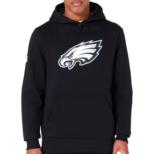 New Era Philadelphia Eagles NFL Team Logo Hoody Schwarz Kapuzenpullover - M