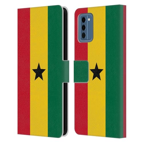 Head Case Designs Ghana Ghanaians World Flags Leather Book Wallet Case Cover Compatible with Nokia NC300 -  HLBWH-NC300-WFLAGS-LGHA