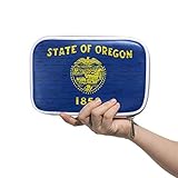 Große Speicherkapazität. Oregon Federmäppchen mit Flagge, Federmäppchen