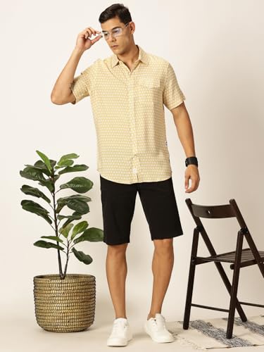 Image of Thomas Scott Men's | Printed | Half Sleeve | Regular Fit | Rayon | Spread Collar | Casual Shirt