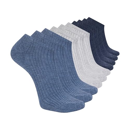 Skechers Damen-Socken Half Terry Classic niedriger Schnitt bequeme Passform und gepolstertes Fußbett 10er-Pack
