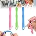 lasuroa 3pz Boccaglio Masticabile Smettere Fumare, Portatile Bastone Masticabile Silicone Boccaglio con Olio Essenziale per Migliorare Concentrazione Movimento (Rosa, Blu, Verde) immagine