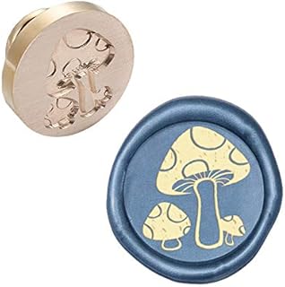 CRASPIRE Wax Seal Stamp Head Mushroom Removable Sealing Brass Stamp Head for Creative Gift Envelopes Invitations Cards Decoration