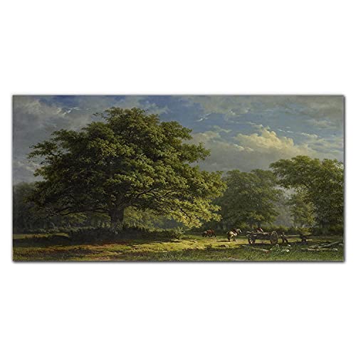 Photo sur verre paysage forêt et cheval pour une ambiance zen