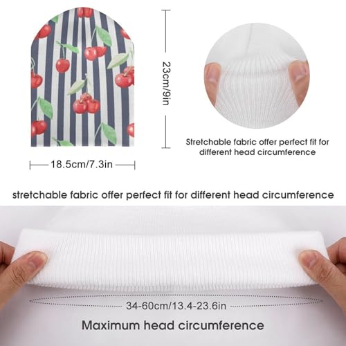 Cherry Fruit Pattern Kids Beanie Hat for for Girls Boys Children Cap Winter Knitted Chemo Cancer Headwear Accessories Gifts Decoration2