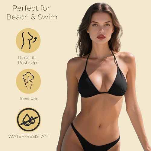 Ultra Push Up Sticky Bra Pads Inserts | Double-Sided Adhesive Bra Pads | Self-Adhesive Stick-On Bra for Bikini3