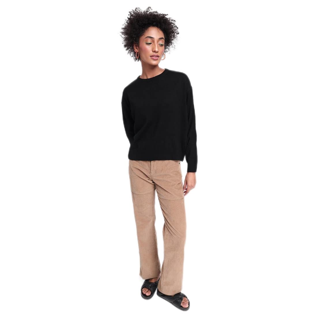bewakoof Women's Solid Regular Fit Full Sleeve Round Neck Acrylic Sweater-picture-56