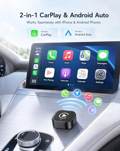 Hyphoon Wireless CarPlay Adapter USB C, Compact Android Auto Dongle - image 2