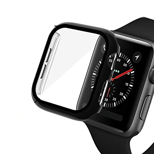 AE-MOBILE-ACCESSORIES-Compatible-iWatch-Case-with-Screen-Protector-Accessories-Slim-Guard-Thin-Bumper-Full-Coverage-Matte-Hard-Cover-Defense-Edge-Black