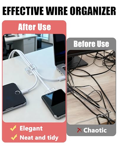 Miniatura 4 de Acual Sujeta Cables Adhesivo 100pcs 50 Grandes 50 Pequeñas ,Soporte Para Cables Autoadhesivos,Clips De Cable Transparente,Grapas Adhesivas Para Cables,Pared,Escritorio,Hogar Y Decoración De Año Nuevo