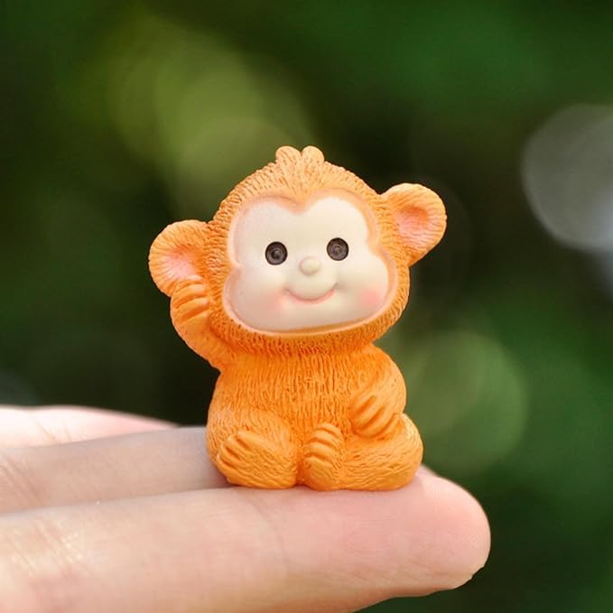 Amazon.co.jp: Tatmitter 20個 干支ミニ樹脂猿の置物、かわいい樹脂の
