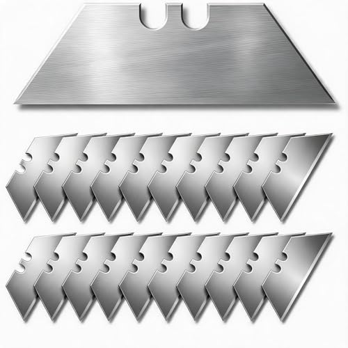 100PCS Utility Knife Blades Heavy Duty SK5 High Carbon Steel Utility Razor Blade Fits Most Cutters & Knives