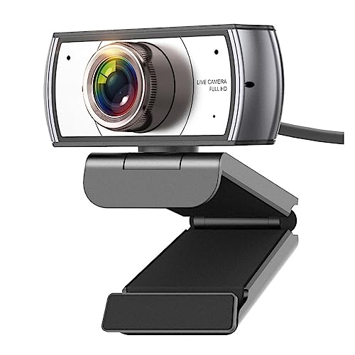 NGBFF Webcam, Cámara Web de Gran Angular de 120 ° 1080P Full HD con micrófono Reunión de videoconferencia USB for computadora portátil PC(Webcam)