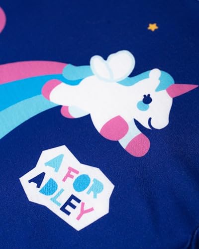 A FOR ADLEY Super Cute and Cozy Jammies, Now You Can Show Your Love For Adley While You Sleep or Just a Nice Pajama Day. (Winter Rainbow, 4)3