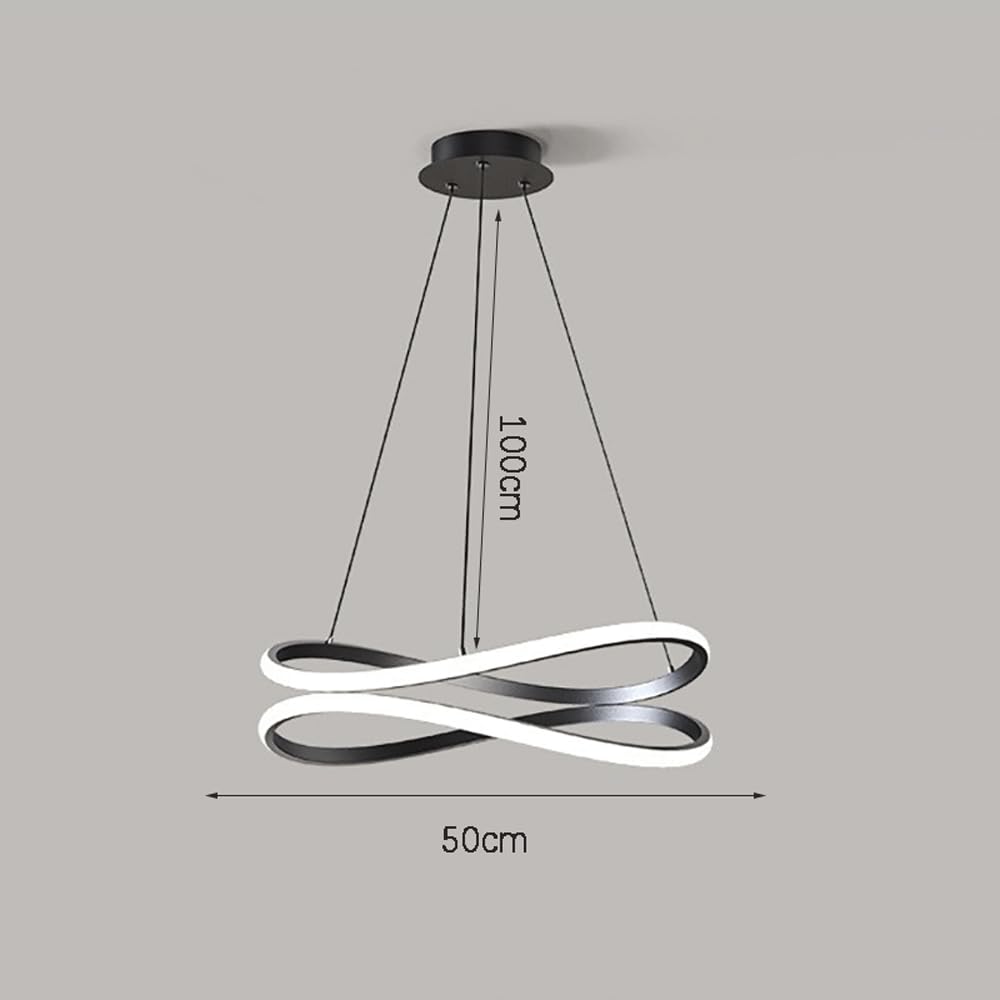 Lámpara Colgante Regulable, lámpara Circular Moderna, lámpara de Techo para Isla de Cocina con Control Remoto 3000K/4500K/6000K 10%-100% de atenuación para Restaurante cafetería