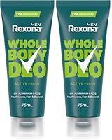 Rexona Men's Cream Whole Body Active Fresh Deodorant 75 ml (Pack of 2)