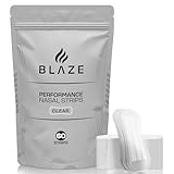 Performance Nose Strips for Breathing (60 Count) - Oil & Sweat Proof Adhesive - Athletic Nasal Strips for Snoring & Sleeping - Clear, Wide, Universal Fit, Extra Strength Snoring Solution for Sleep