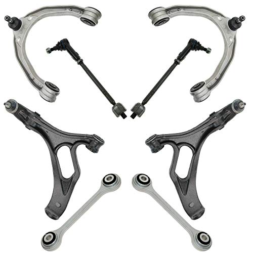 TRQ Front Steering & Suspension Kit Control Arm with Ball Joint Sway Bar Stabilizer Link Tie Rod Assembly Compatible with 2007-2010 Audi Q7 2003-2009 Porsche Cayenne 2004-2010 Volkswagen Touareg