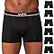 LUPO Kit 6 Cueca Boxer Microfibra de Poliamida Sem Costura Masculina Adulto, 3 Azul - 3 Preto, GG
