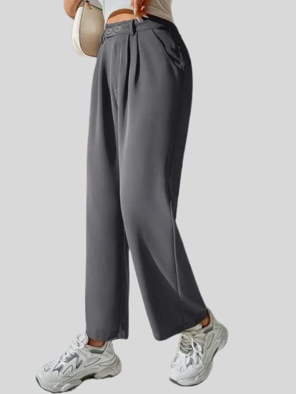 Image of Elendra Women Lycra - Bootcut Trousers Pant Wide Leg