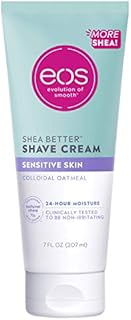 eos Sensitive Skin Shaving Cream for Women | Shave Cream, Skin Care and Lotion with Colloidal Oatmeal | 24 Hour Hydration | 7 fl oz, (2031521)