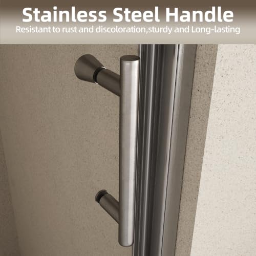 Image of Royal Guard 38-42 inch W x 71 inch H Pivot Swing Glass Shower Door,Brush Nickel