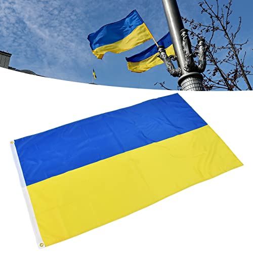 Bandeira da Ucrânia, Poliéster Pongee Flapping Fade Proof Bandeira Nacional Ucraniana para Áreas de