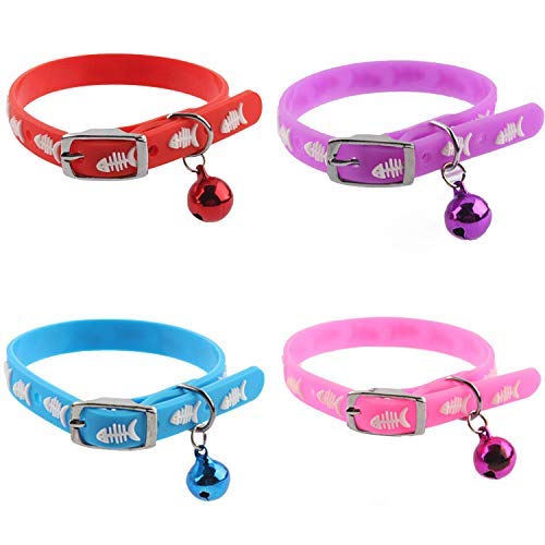 RvPaws Adjustable Multiple Colors Superb Style Pet Dog Rubber Silicone Cat Collar with Bell Puppy Collar Training Collar (RED Color - 1 Pcs Pack) (B09W2WMPLD) Amazon Price History, Amazon Price Tracker