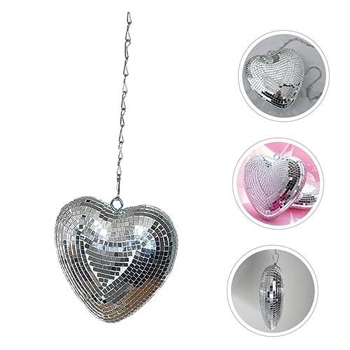 Bola espejada Alipis en forma de corazón para decoración de discoteca, fiestas y bares miniatura 6