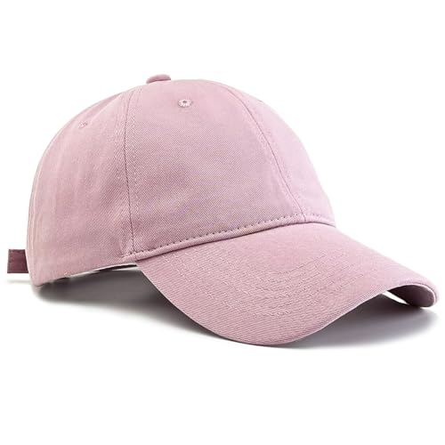 FUIPVGI Gorra de béisbol para Mujeres y Hombres Sombrero de Sol de algodón, Ajustable, Suave, Gorra Deportiva para Mujer, Gorra clásica Vintage con Visera para el Sol, Gorra de béisbol Rosa para