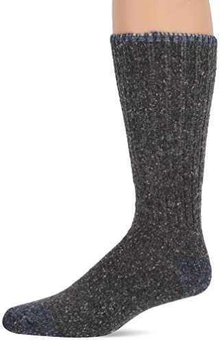 Wise Blend Men's Merino Wool Blend Marl Knit Mid Calf Boot Socks 2 Pair Pack