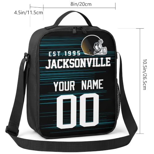 Image of Jacksonville Lunch Bag Custom Name and Number Personalized Gifts
