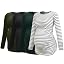 Army Green-black-deep Green-white Stripe(4 Pack)