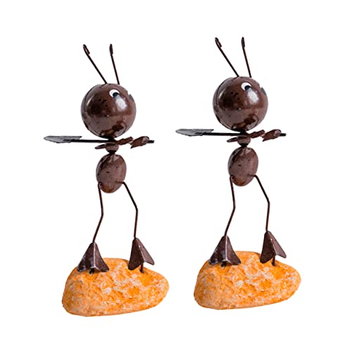 Fourmis en fer faites à la main décoratives pour intérieur moderne, salon et espace de travail