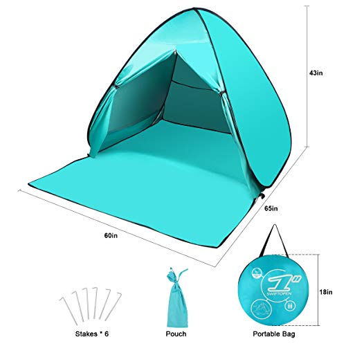 Fbsport Beach Tent,Pop Up Beach Shade Sun Shelter With Uv Protection For 2-3 Person,Portable Camping Beach Tent Instant Umbrella Baby Canopy Cabana #TOP2