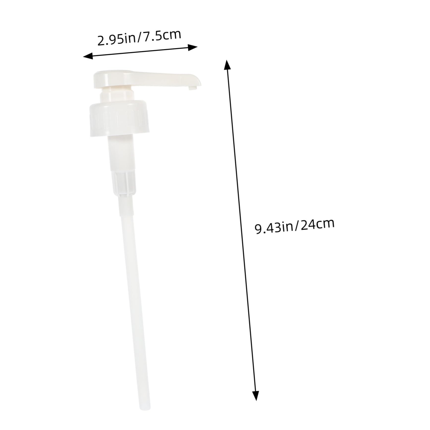 OSOLADY Syrup Dispenser Pump Long Tube Plastic Pump Head for Bottle Precise Syrup Measure