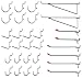 Wellmax 30pc Heavy Duty Pegboard hooks Set, Peg Board Hook Assortment and Accessories for tools, crafts, peg boards and pegs attachments. Fits 1/4 inch Peg Holes