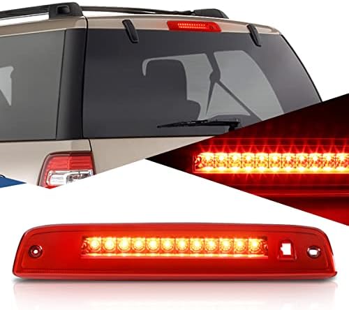 LED Red Housing 3rd Third Tail High Mount Brake Light Lamp Compatible with Ford Expedition Navigator 03-16