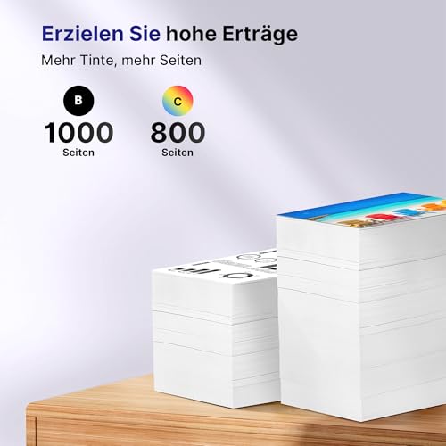 VVQV 924e Druckerpatronen mit Chip Kompatibel für HP 924 Patronen Multipack XL für HP OfficeJet Pro 8120e Patronen 8122e 8130e 8124e 8125e 8132e 8134e 8135e 8138e 8139e (B/C/M/Y, 4 Pack)