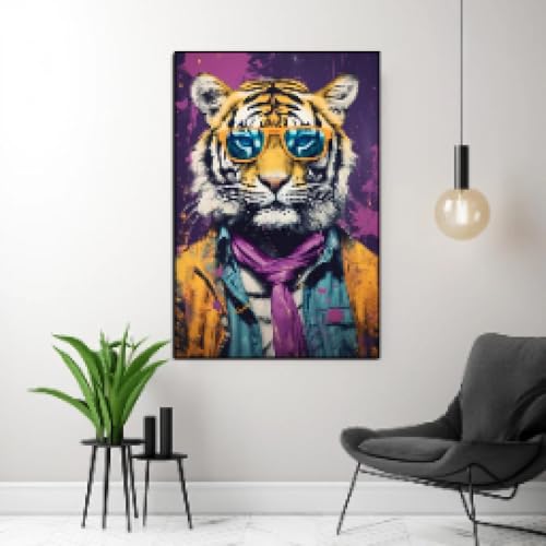 Affiche de tigre à la mode pour mur vide décoration intérieure - 5