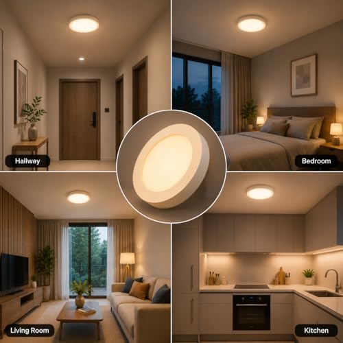 Image of Instapower Aluminium Surface Ceiling Light Ultra Slim Round LED Downlight 2-Year Warranty (Warm White-15W)