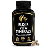 Cocó March N.M.D Elixir Vita Minerals De Alta Potencia - 24 Vitaminas Y Minerales Esenciales - Sin Gluten, 120 Cápsulas