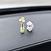 Generic Set of 2 Cute Mini Bunny and Daisy Flower Vase Car Rearview Mirror Ornaments Funny Dashboard Decorations Kawaii Car Interior Accessories for Women Gifts