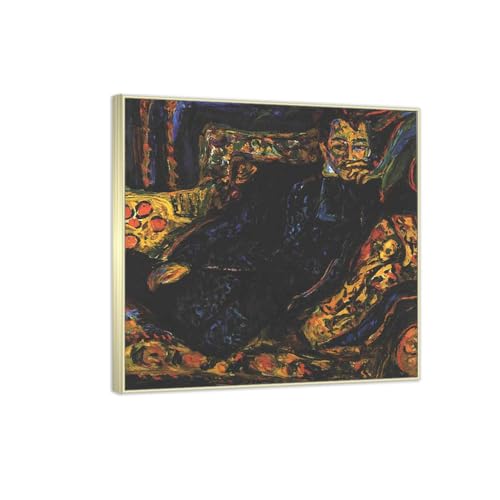 Reproduction d'art mural Ludwig Kirchner | Portrait Hans Frisch cadre champagne