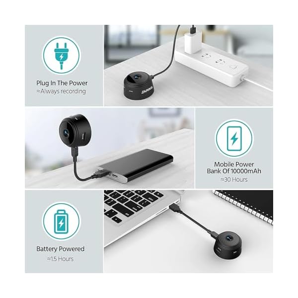 Gelid Hidden Camera Spy Camera Best Mini Camera Nanny Camera HD 1080P WiFi Wireless Camera with Audio - Live Video Recorder with Night Vision - Surveillance Camera Full HD （Free 64GB Storage Card） - Image 6
